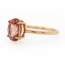 Load image into Gallery viewer, PEACH SAPPHIRE RING
