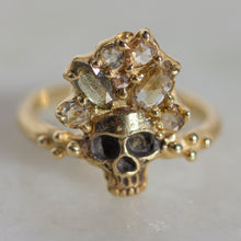 Load image into Gallery viewer, ROSE CUT SKULL RING

