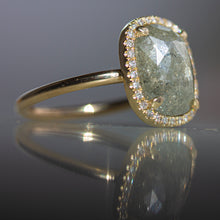 Load image into Gallery viewer, CUSHION CUT GREY DIAMOND ENGAGEMENT RING- SOLD
